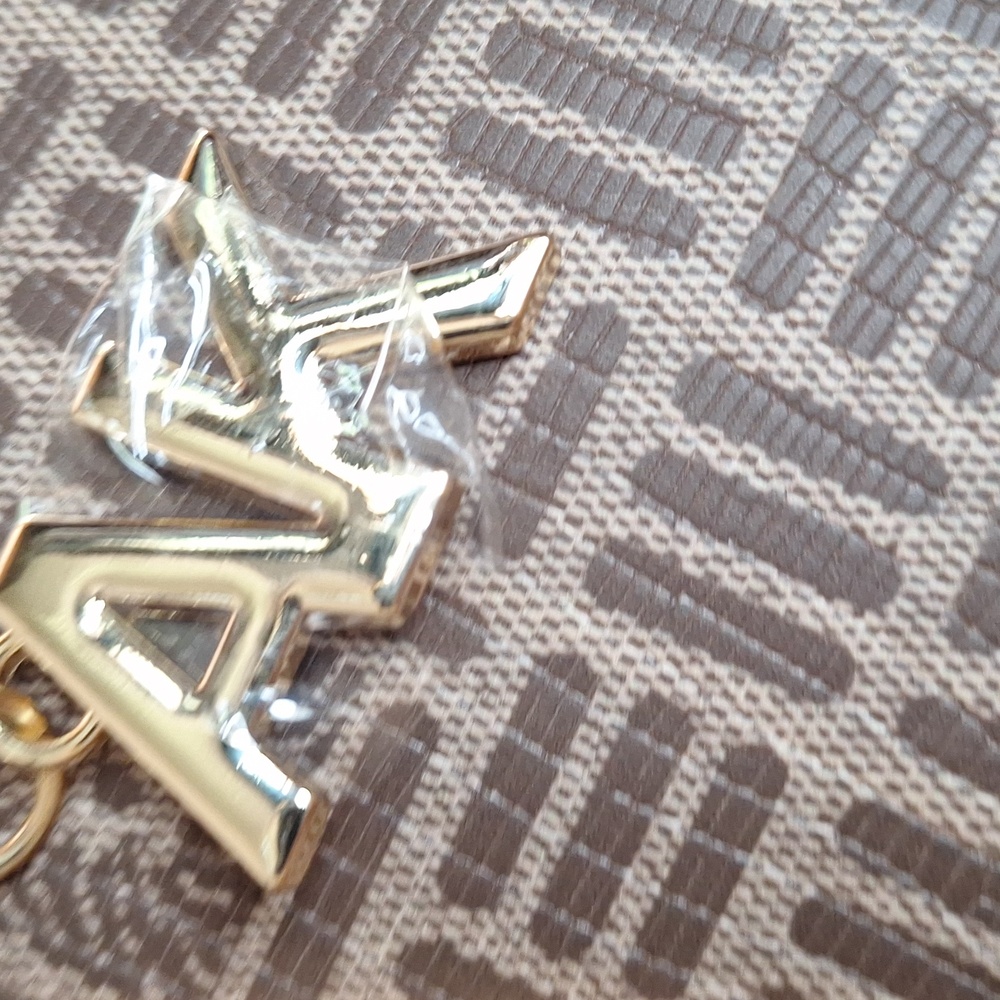 Brown Patterned Anne Klein Handbag With Tan Walle… - image 8